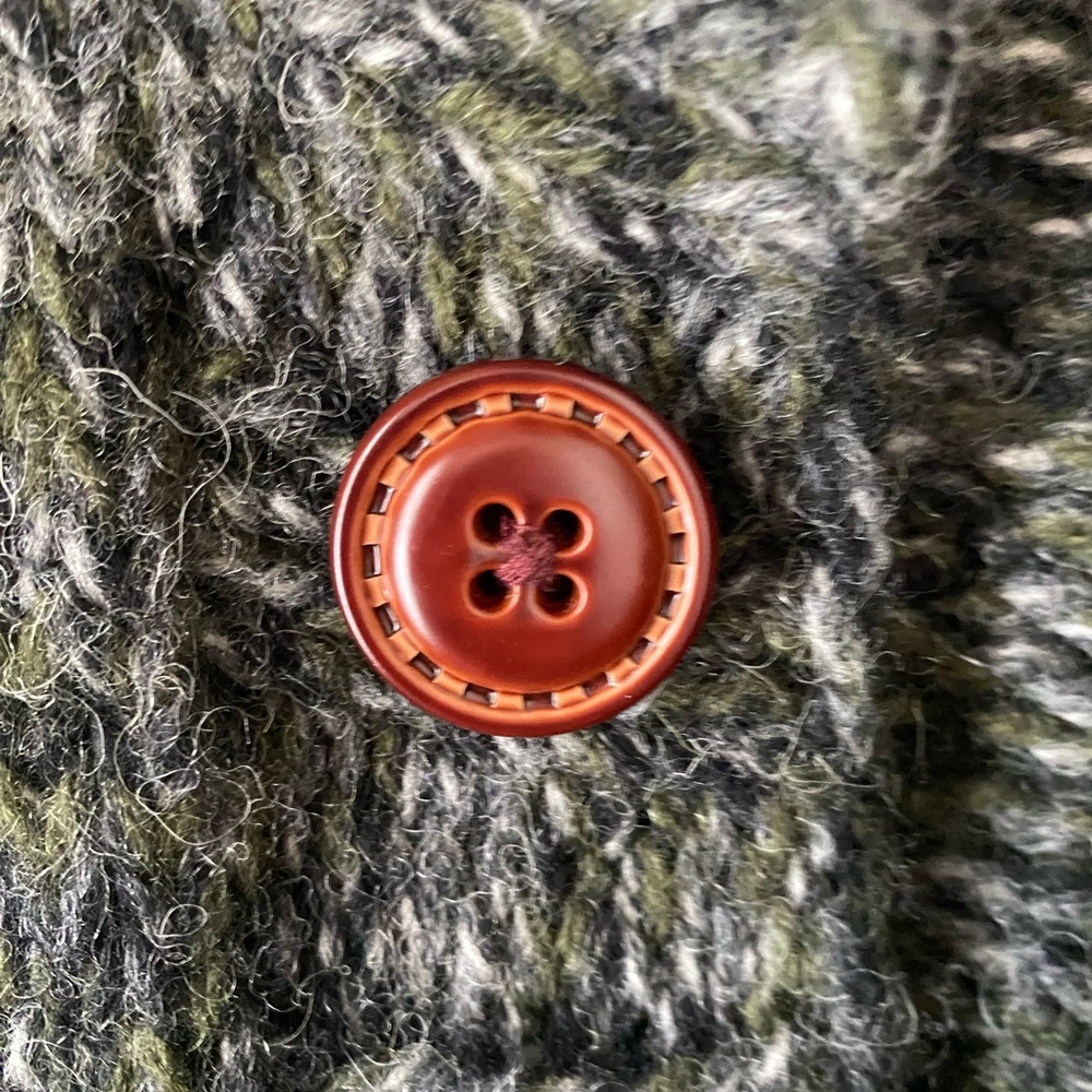 Armani Exchange Green and Gray Wool Knit cardigan size L - Picture 5 of 12